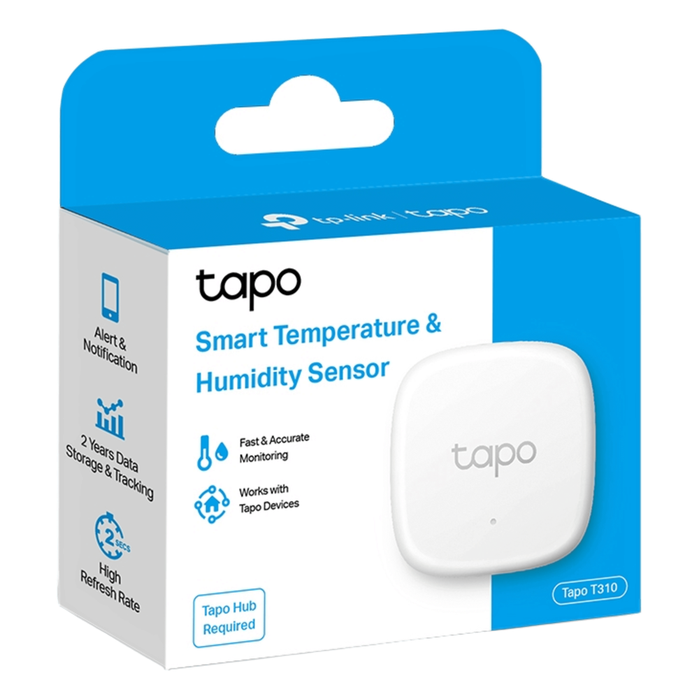 Sensor Inteligente de Temperatura y Humedad / Chip Sensor Suizo / Precisión ±0.3°C / ±3%RH / Actualización 2s / Batería 1+ Año / Compatibilidad Tapo