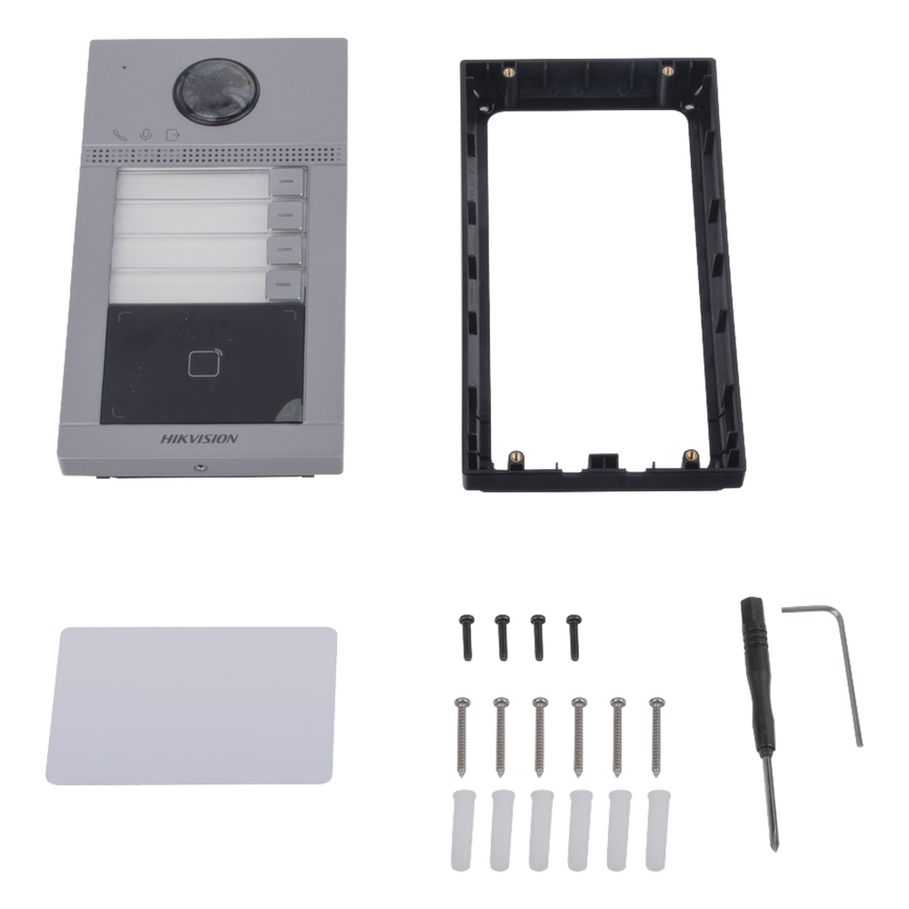 Videoportero IP 2 Megapixel / Llamada y Apertura Remota desde App Hik-Connect (Requiere monitor )/ PoE / Exterior IP65 + Antivandalico IK08 / 4