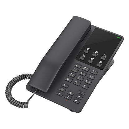 Teléfono IP Hotelero Wi-Fi, 2 líneas SIP con 2 cuentas, codec Opus, IPV4/IPV6, color negro, con gestión en la nube GDMS