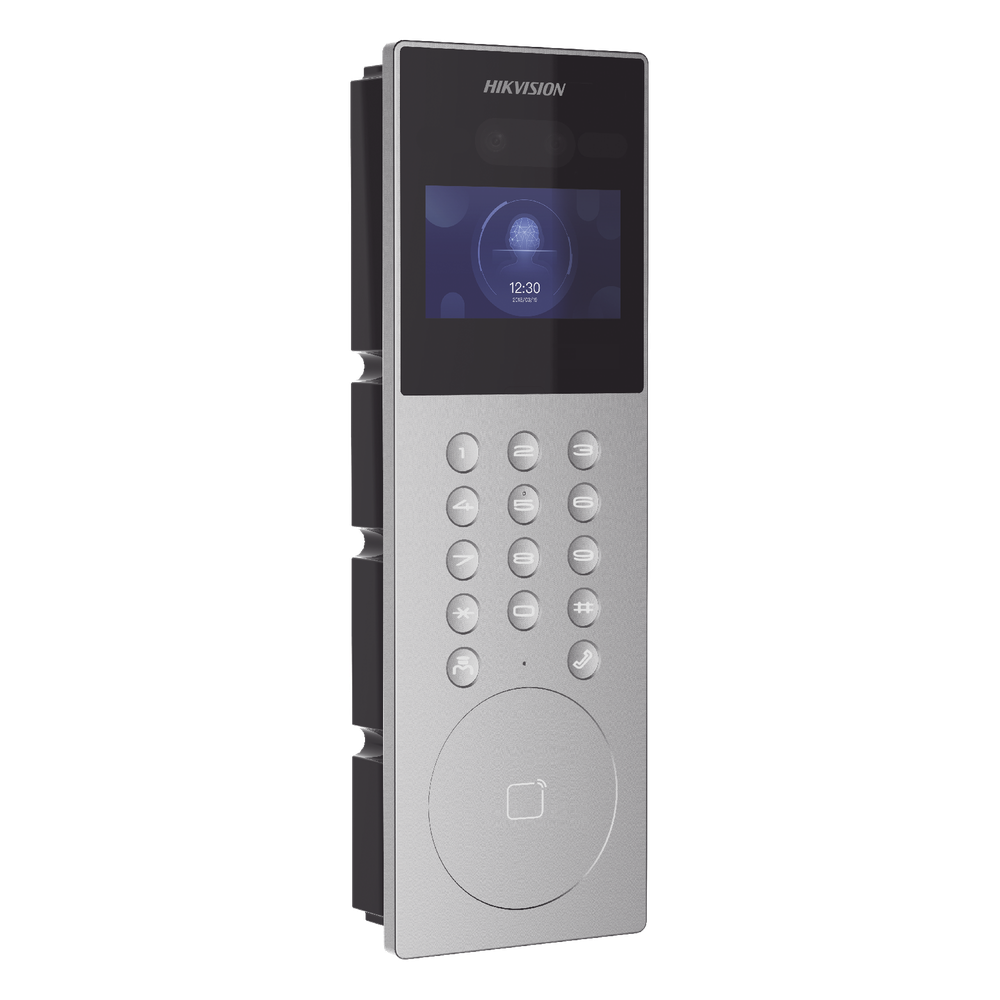 Videoportero IP Multiapartamento con Reconocimiento Facial / Llamada a App HikConnect (requiere monitor) / Protección IP65 / Apertura por Rostro