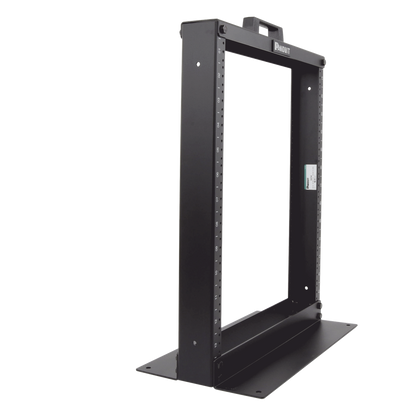 Rack de Dos Postes Estándar de 19 in, Rieles Numerados y Roscados #12-24, Fabricado en Aluminio, 13 Unidades de Rack, Color Negro