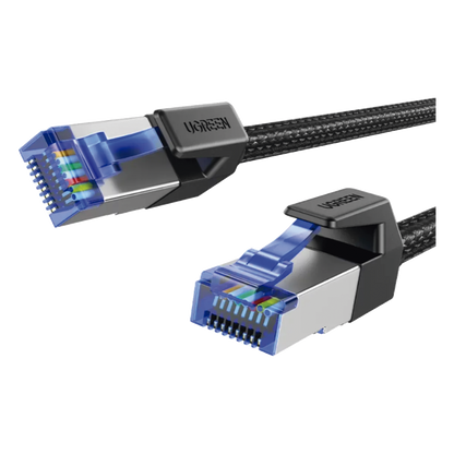 Cable Ethernet Cat8 CLASS F/FTP Redondo con Malla de Nylon 2 Metros (6.56 Pies)