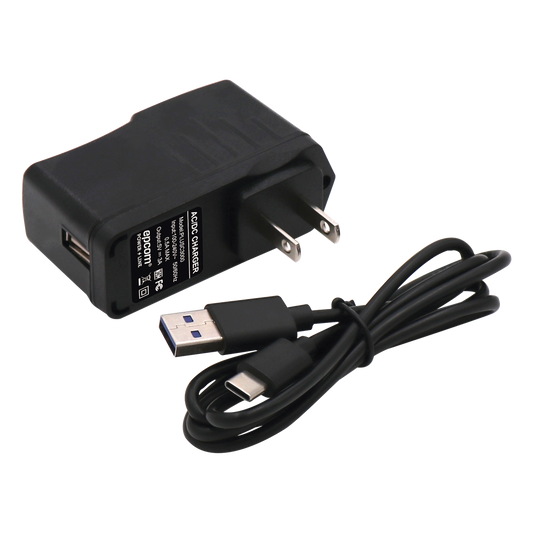 Adaptador de pared de 5 Vcc, @ 3 A con micro-USB tipo C