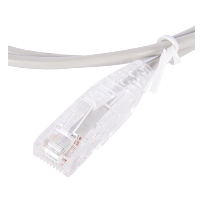 Cable de Parcheo Slim UTP Cat6 - 1 Metro (3.28 Pies), Gris, Diámetro Reducido (28 AWG)