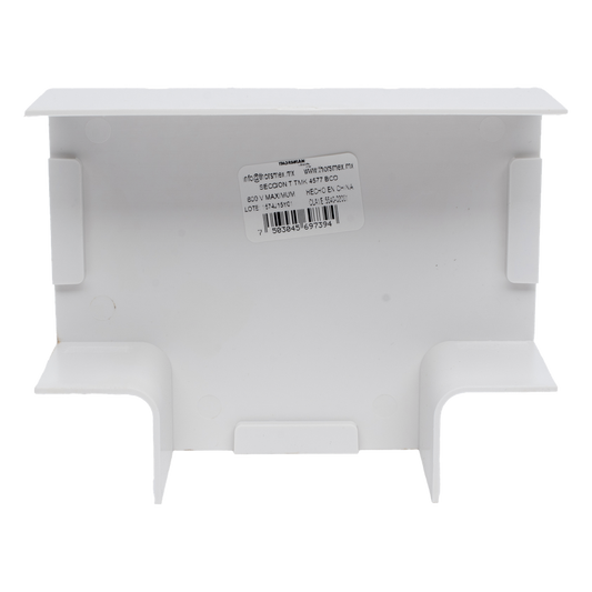 Sección en "T" Color Blanco de PVC Auto Extinguible, Para Canaleta TMK-4577 (5540-02001)