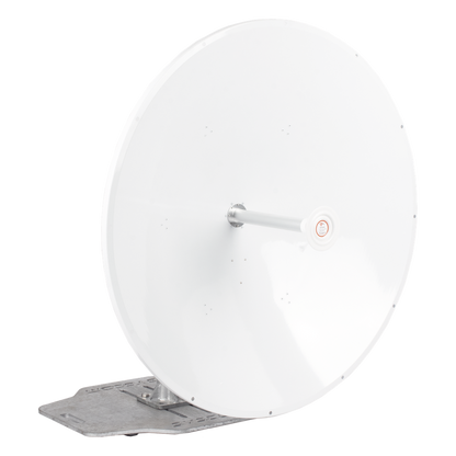 Antena direccional de 4 ft, 5.1 a 7.125 GHz, Ganancia 36 dBi, Conectores RP-SMA Hembra, Polarización doble, incluye montaje para torre o mástil
