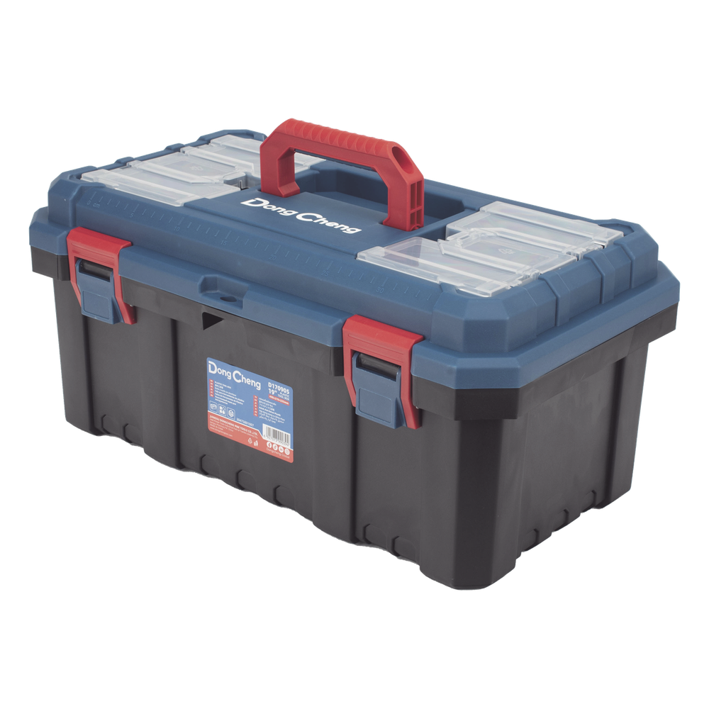 Caja de plástico Reforzada de 19 in. para Herramientas.