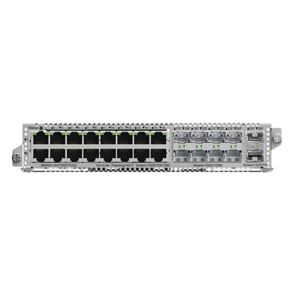 Tarjeta de Red con 16 puertos RJ45 1Gb, 8 puertos SFP 1Gb y 2 puertos SFP+ 10Gb para Chasis RG-NBS6002