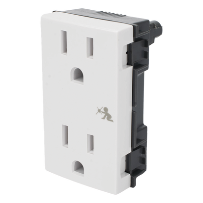 Módulo Dúplex de Contactos Eléctricos 10A 127V Color Blanco / Compatible con Cajas para Pavimento SM-CPAV-2 y SM-CPAV-4 / Requiere Adaptador