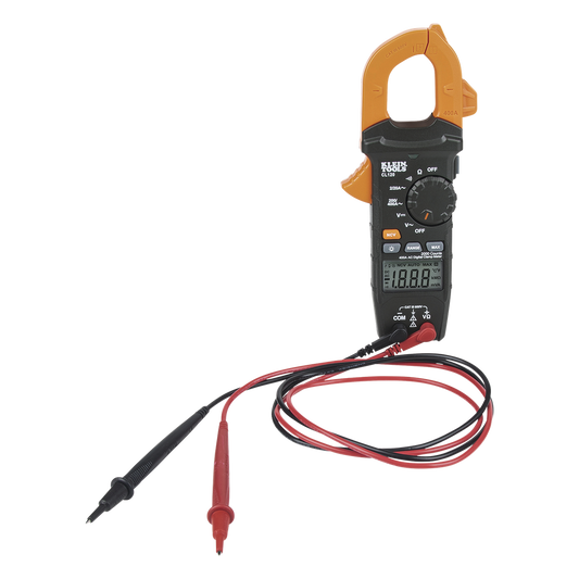 Kit de Amperímetro de Gancho (400A CA) con Probador de Fase y Divisor (para medir corriente sin cortar el cable).