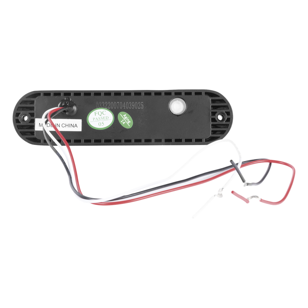 Luz Auxiliar Ultra Brillante IP67 de 6 LEDs, Color Rojo, con mica transparente y bisel negro
