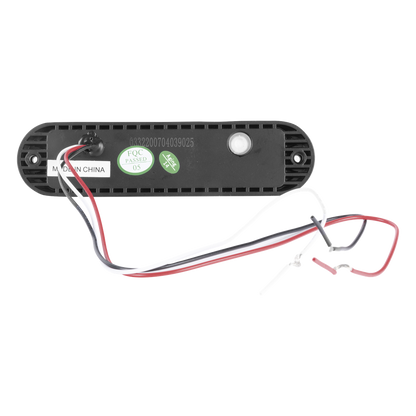 Luz Auxiliar Ultra Brillante IP67 de 6 LEDs, Color Rojo, con mica transparente y bisel negro