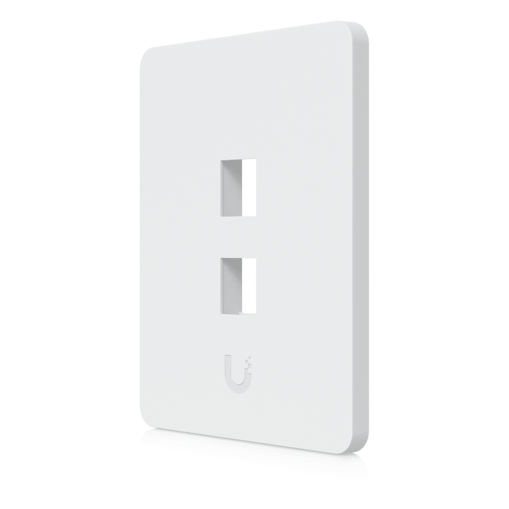 Placa de Pared Vertical Universal para Keystone de 2 Puertos con Cubierta Pintable, Acabado Personalizable, Paquete con 4 Piezas