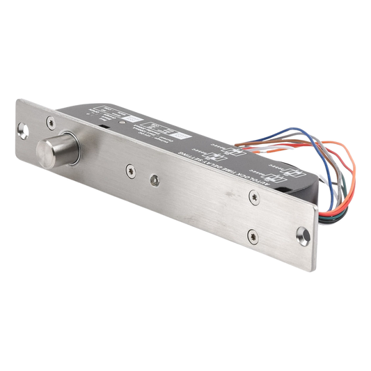 Cerradura de Perno 2000 kg de Sujeción / Cerrada en Caso de Falla (Fail Secure) /Temporizador y Sensor de Puerta