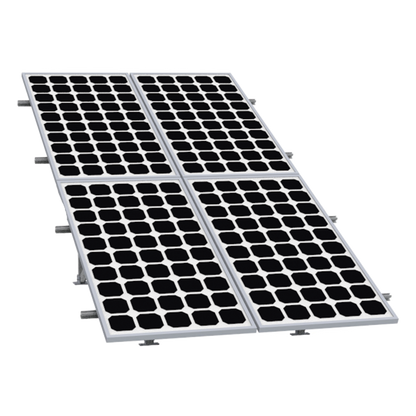 Montaje para Panel Solar 2X2, Riel 5 de 2700mm para Módulos con Espesor de 30-35mm, Vel. de Viento Máx. 136km/h