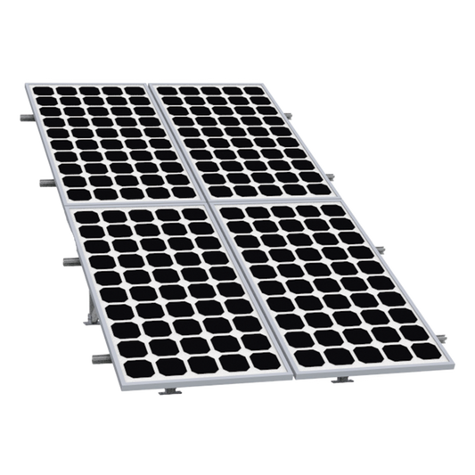 Montaje para Panel Solar 2X2, Riel 5 de 2700mm para Módulos con Espesor de 30-35mm, Vel. de Viento Máx. 136km/h