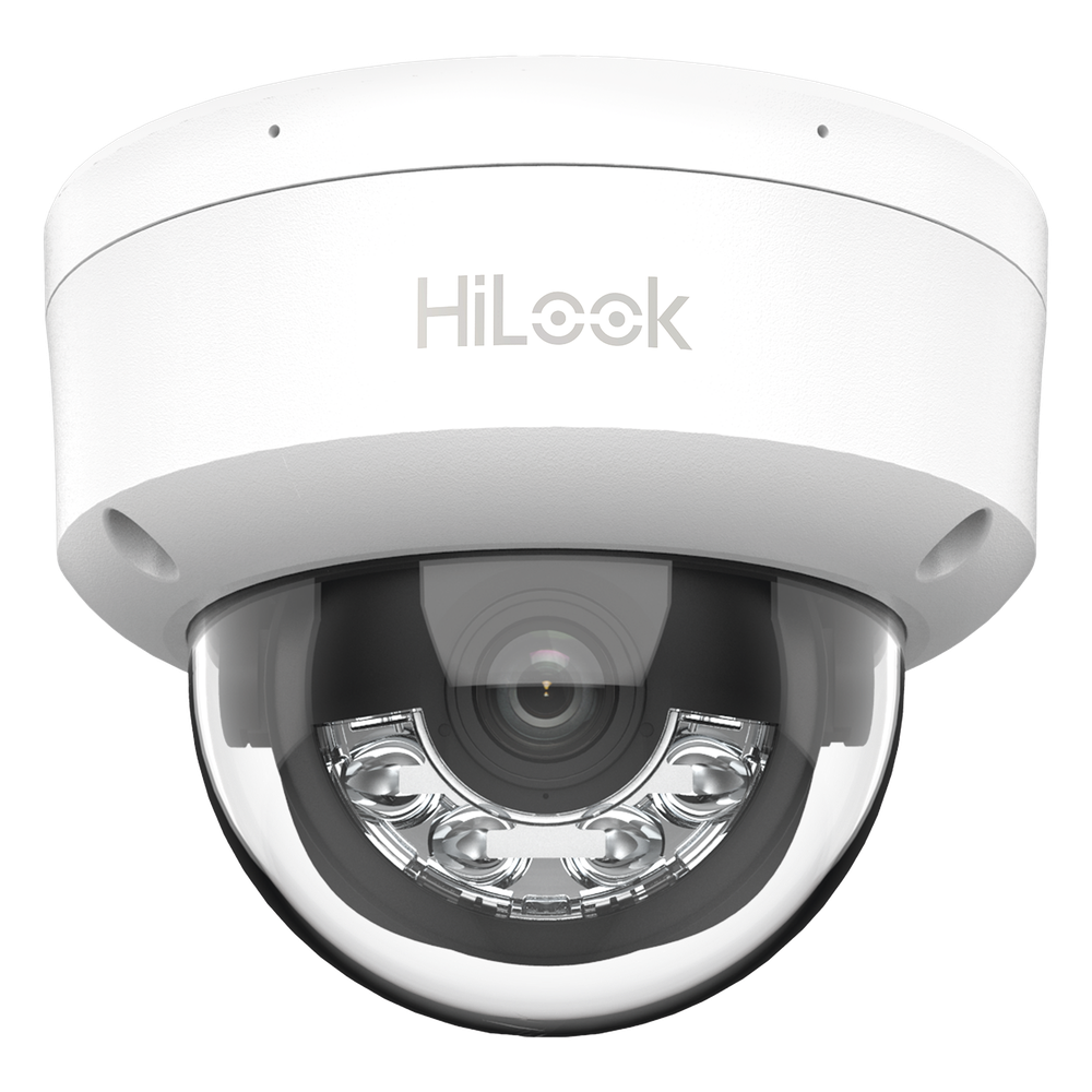 [Dual Light] HiLook Series / Domo IP de 4 Megapixel / Uso en interior / Lente 2.8 mm / 20 mts IR + 20 mts Luz Blanca / Micrófono Integrado / ACUSENSE
