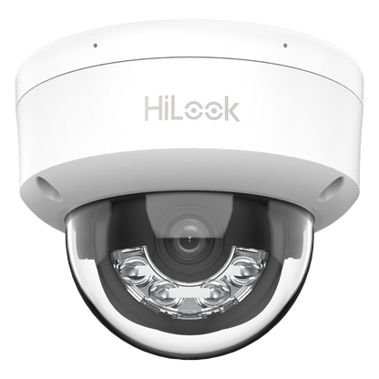 [Dual Light] HiLook Series / Domo IP de 4 Megapixel / Uso en interior / Lente 2.8 mm / 20 mts IR + 20 mts Luz Blanca / Micrófono Integrado / ACUSENSE