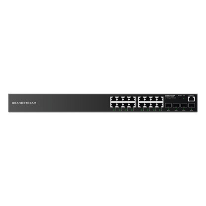 Switch Gigabit PoE+ Administrable / 16 puertos 10/100/1000 Mbps + 4 Puertos SFP Uplink / Hasta 240W / Compatible con GWN Cloud.
