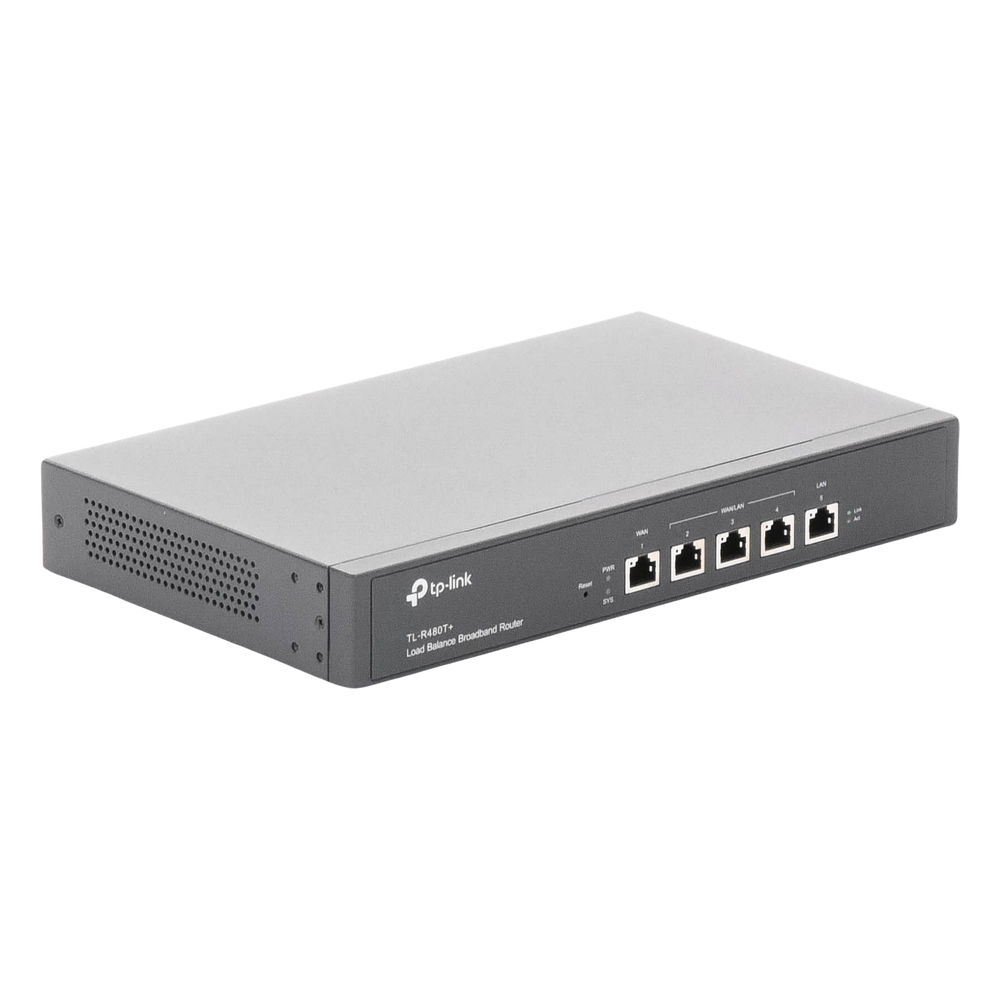 Router Balanceador de Carga Multi-Wan, 1 puerto LAN 10/100 Mbps, 1 puerto WAN 10/100 Mbps, 3 puertos Auto configurables LAN/WAN, Sesiones