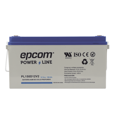 Batería AGM-VRLA Ciclo Profundo / 12 Vcc / 150 Ah / Carcasa UL94-HB / Terminales T5 / Aplicaciones Fotovoltaicas y de Emergencia