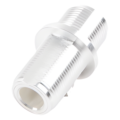 Adaptador Doble N Hembra para Chasis de Montaje Frontal en Doble D Plano y Cuerpo Plateado