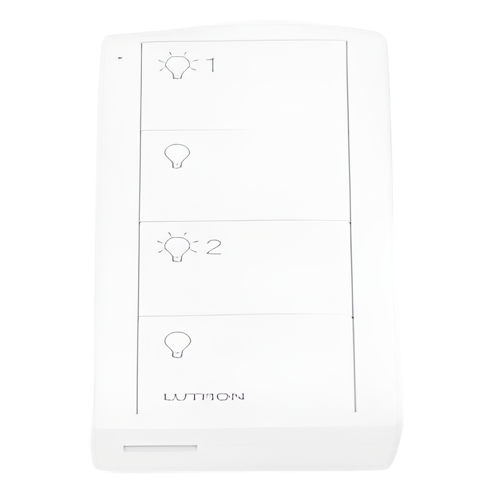 Control Pico inalámbrico de 4 botones para encender y apagar dos grupos de luces, con batería de 10 años, compatible con Caseta Wireless, RadioRA 2 y