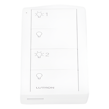 Control Pico inalámbrico de 4 botones para encender y apagar dos grupos de luces, con batería de 10 años, compatible con Caseta Wireless, RadioRA 2 y