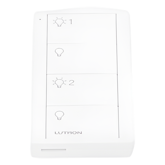 Control Pico inalámbrico de 4 botones para encender y apagar dos grupos de luces, con batería de 10 años, compatible con Caseta Wireless, RadioRA 2 y