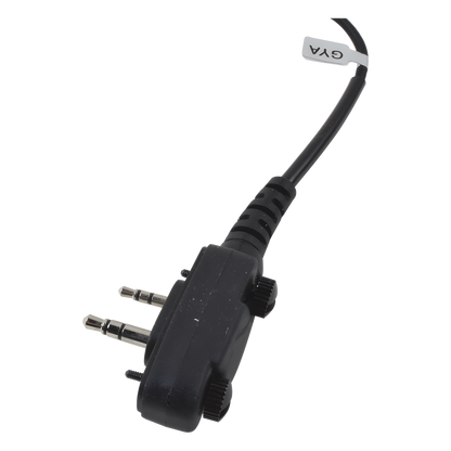 Micrófono de solapa con gancho suave para la oreja y fibra trenzada para puerto de accesorios Icom de 2 pines con tornillos