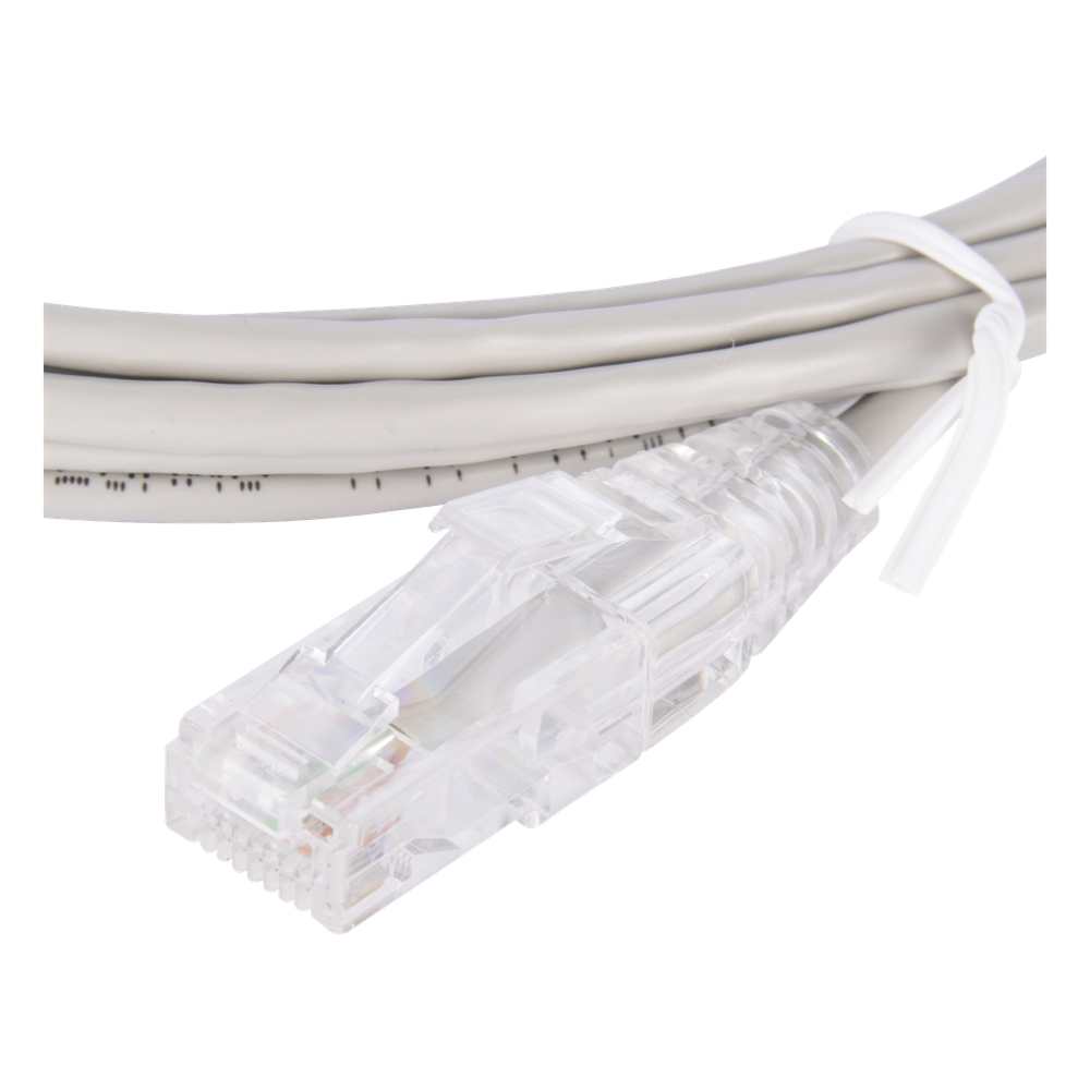 Cable de Parcheo Slim UTP Cat6 - 3 Metros (9.84 Pies) Gris Diámetro Reducido (28 AWG)