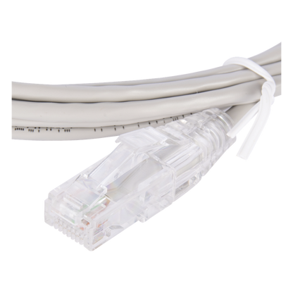 Cable de Parcheo Slim UTP Cat6 - 3 Metros (9.84 Pies) Gris Diámetro Reducido (28 AWG)