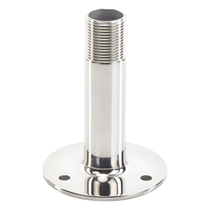 Montaje Recto de Acero Inoxidable / de 4 pulgadas de Alto y 3 de Base / Rosca 1-1/4