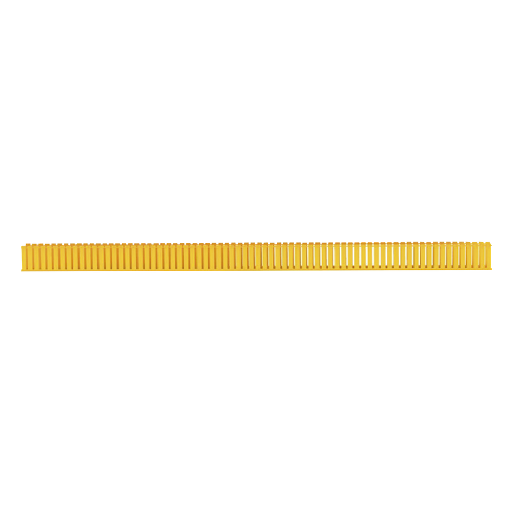Canaleta Ranurada de PVC sin Tapa, Fiber-Duct™, 4 in de Ancho, 4 in de Alto y 1828.8 mm de Largo, Color Amarillo