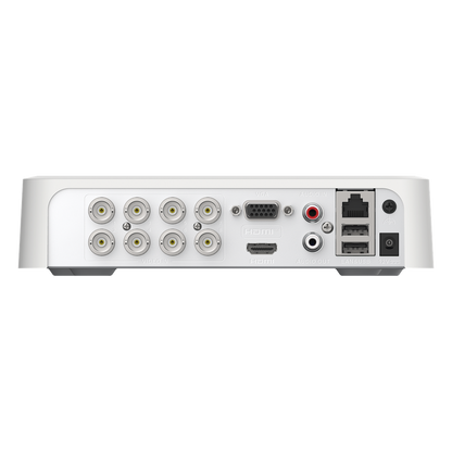 DVR 8 Canales TurboHD + 2 Canales IP / 2 Megapíxel (1080p) Lite / Acusense Lite (Evita Falsas Alarmas) / Audio Bidireccional y Coaxitron / 1 Bahía de