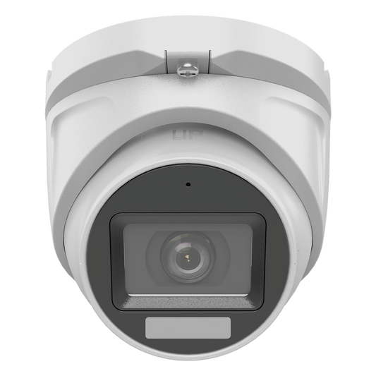 [Dual Light + ColorVu] Turret TURBOHD 3K megapixel / 30 mts IR + 20 mts luz blanca/ Lente 2.8 (105° de Visión) / Exterior IP66 / Audio por Coaxitron
