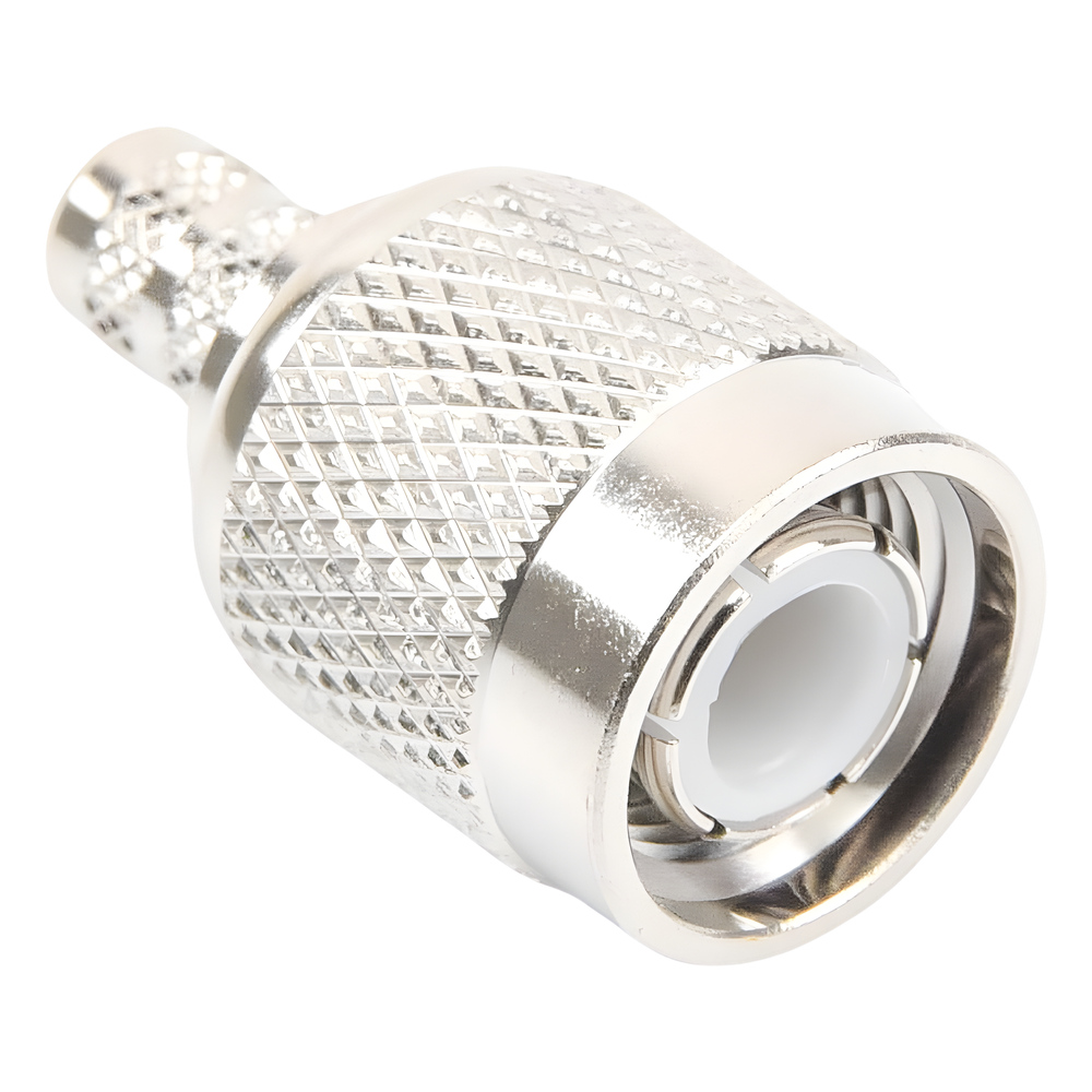 Conector TNC Macho de Anillo Plegable para Cables LMR-240, RG-8/X, 9258, Niquel/Oro/Delrin