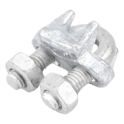 Nudo/ Perro/ Abrazadera Acero Forjado para Cable de 5/16", Galv. por Inmersión en Caliente.