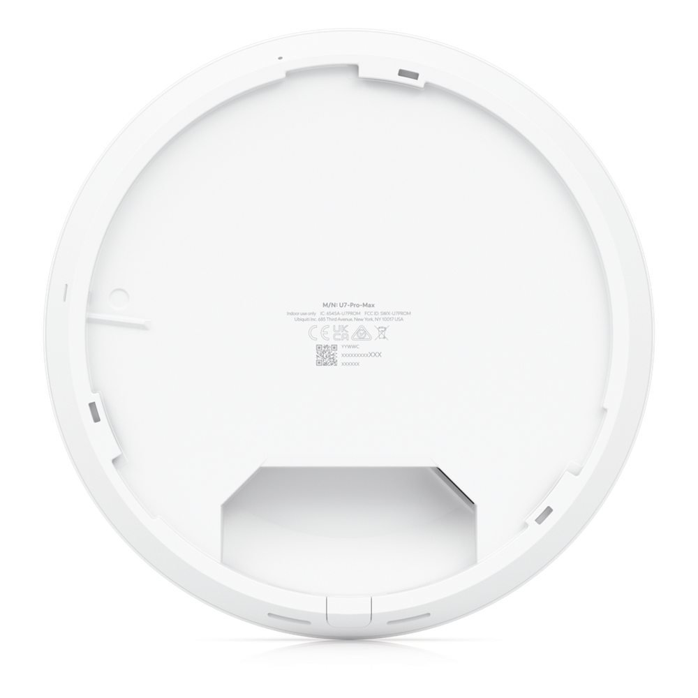Access Point UniFi U7 Pro Max con 8 streams espaciales / para Techo o Pared / Tribanda (2.4/5/6GHz) / Radio Dedicado a Escaneo Espectral / Puerto 2.5