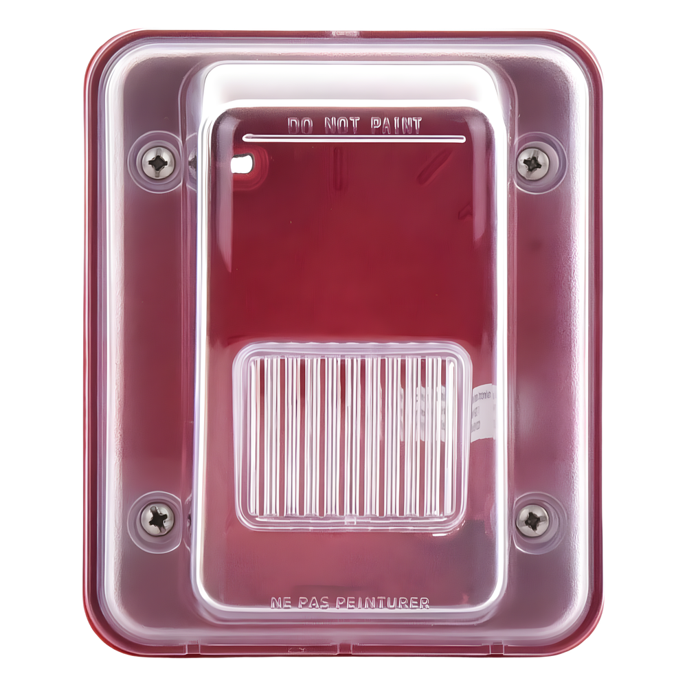 Cubierta para instalar sirenas estrobo en exterior compatible con estrobos sirenas Hochiki color rojo