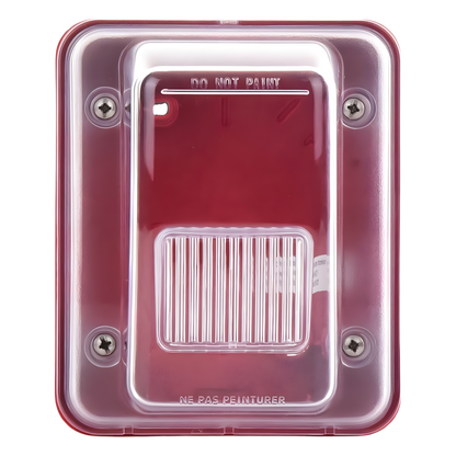 Cubierta para instalar sirenas estrobo en exterior compatible con estrobos sirenas Hochiki color rojo