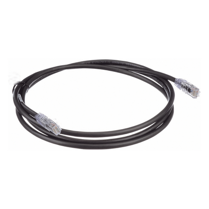 Cable de Parcheo UTP, Cat6A, 24 AWG, CM, Color Negro, 2.13 Metros (7 Pies)
