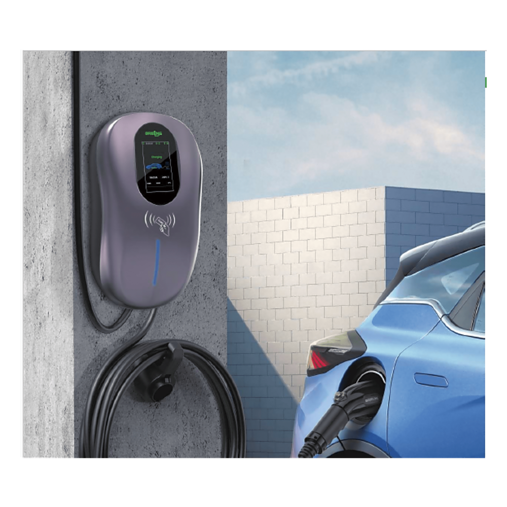 Estación de Carga para Vehículos Eléctricos / 40 A / 9.6 kW / Conector Tipo 1 (SAE J1772) / 110-240 V AC / Pantalla LCD 4.3 in (10.9 cm) / WiFi / APP