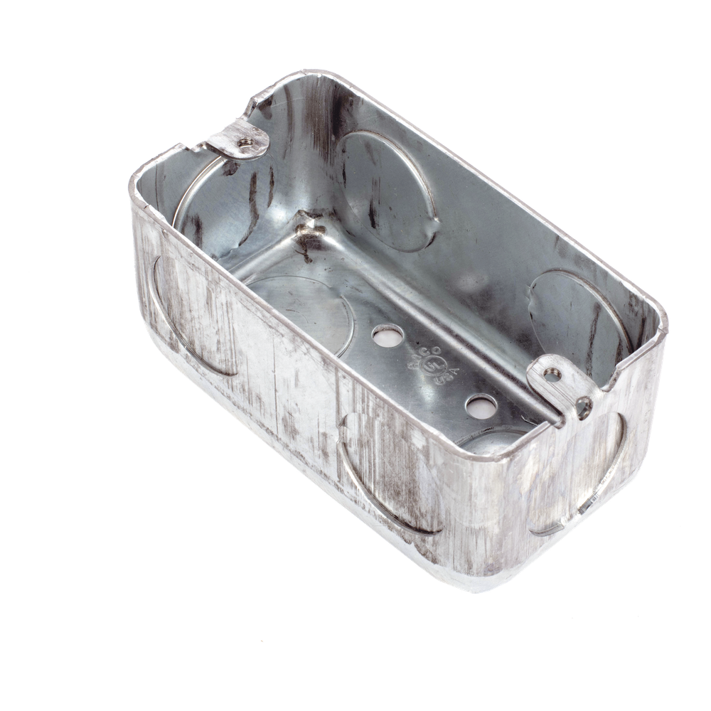 Caja (Chalupa) 4x2" / Profundidad 1-7/8" / 7 Entradas de 3/4" / Troquelada.