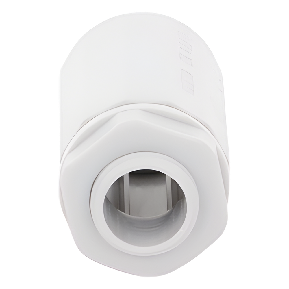 Conector de tubería rígida a caja (Racor), PVC Auto-extinguible, de 16 mm