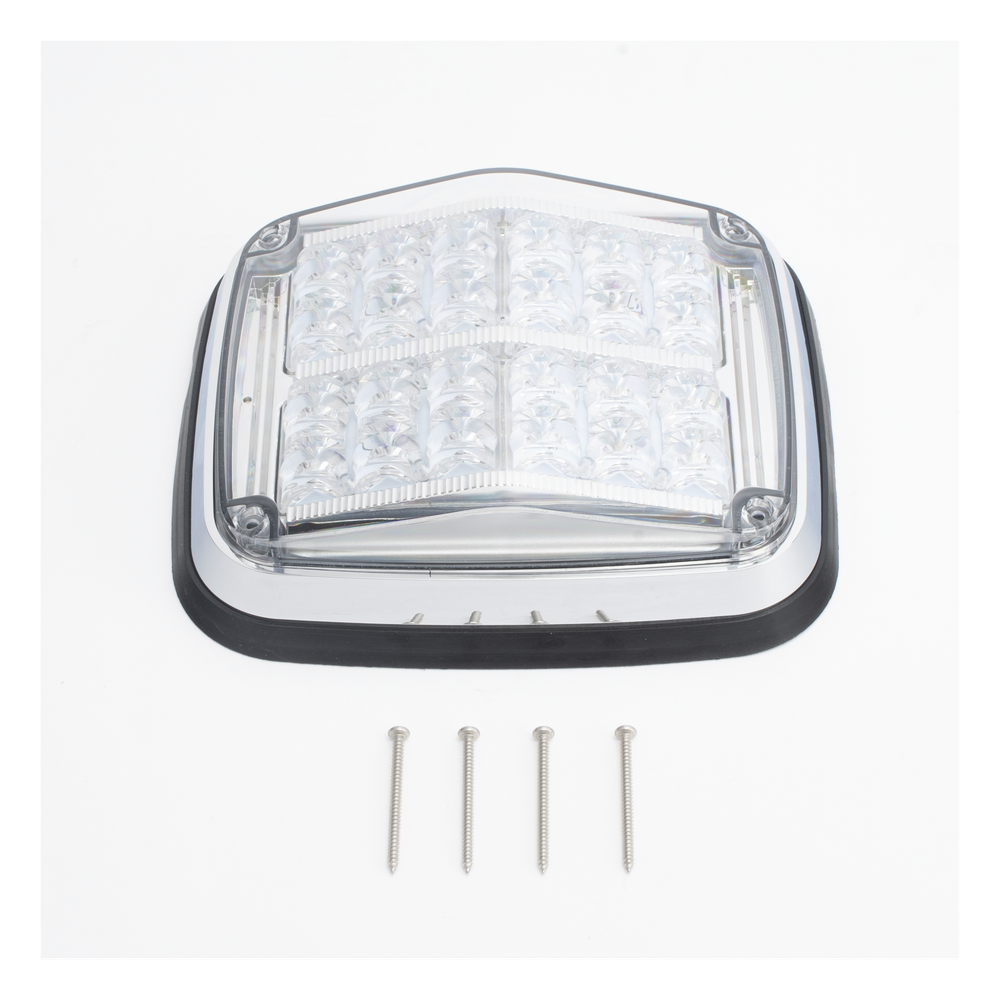 Luz de advertencia de 8 X 6", Color Rojo / Claro, SAE, IP67, Ideal para Ambulancias