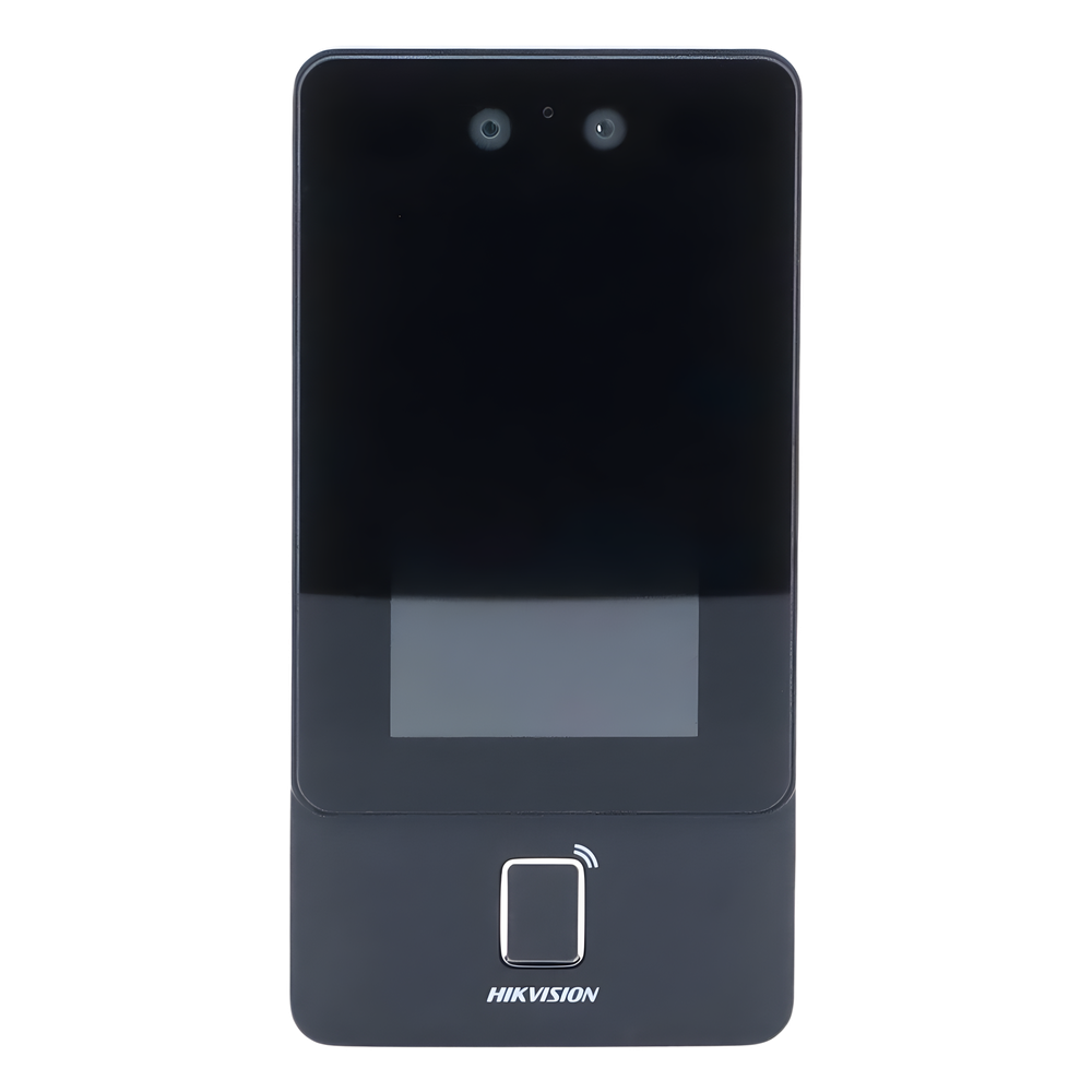 Terminal Min Moe de Reconocimiento Facial / Lector MIFARE 13.56 MHz / Cámara 2 MP con HIK-IA / Pantalla Táctil 4.3" / PoE y WiFi / Exterior IP65