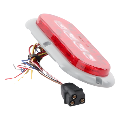 Plafon Ovalado Trasero de 18 LED, Rojo/Blanco/Ambar, 7.5 Pulgadas