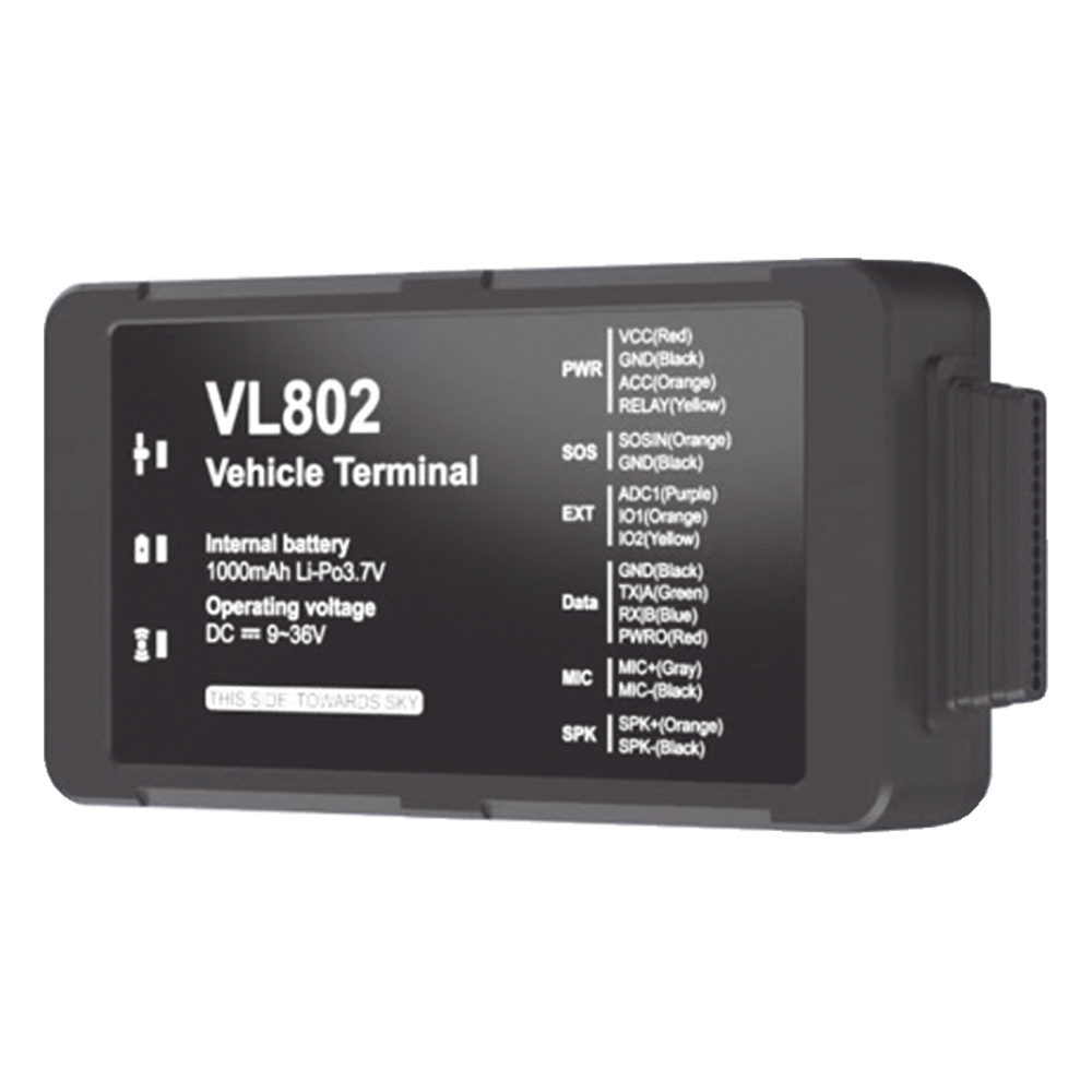 Rastreador GPS 4G LTE CAT1 / Localizador Vehicular para Flotas / Corte Remoto de Motor y Botón de Pánico / Llamada de Dos Vías con Micrófono y Bocina