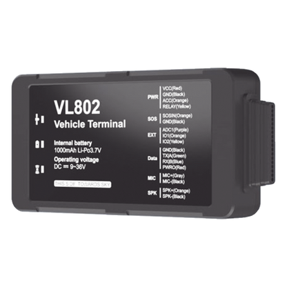 Rastreador GPS 4G LTE CAT1 / Localizador Vehicular para Flotas / Corte Remoto de Motor y Botón de Pánico / Llamada de Dos Vías con Micrófono y Bocina